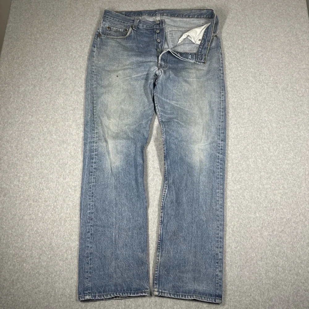 Vintage 1988 Levis 501 Original Fit Jeans Men's 36x32(34x32) thrashed Gritty USA